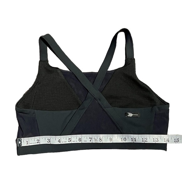 Oiselle Women's Black Racer Back Running Pullover Yoga Sports Bra Size 10 - Picture 3 of 6